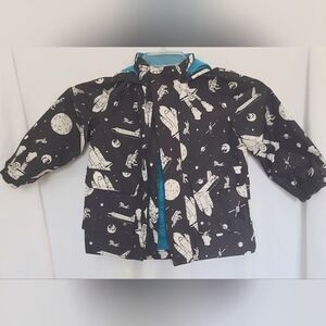 Carter's Kids Space-Themed dark gray Jacket - 4t